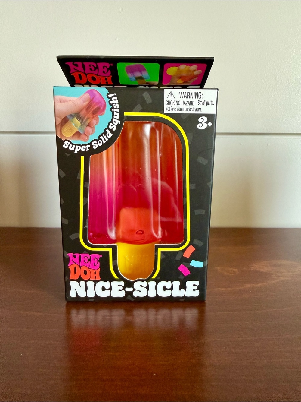 Needoh Nice-Sicle Popsicle Shaped Squishy Toy - Pink - Yellow - Orange